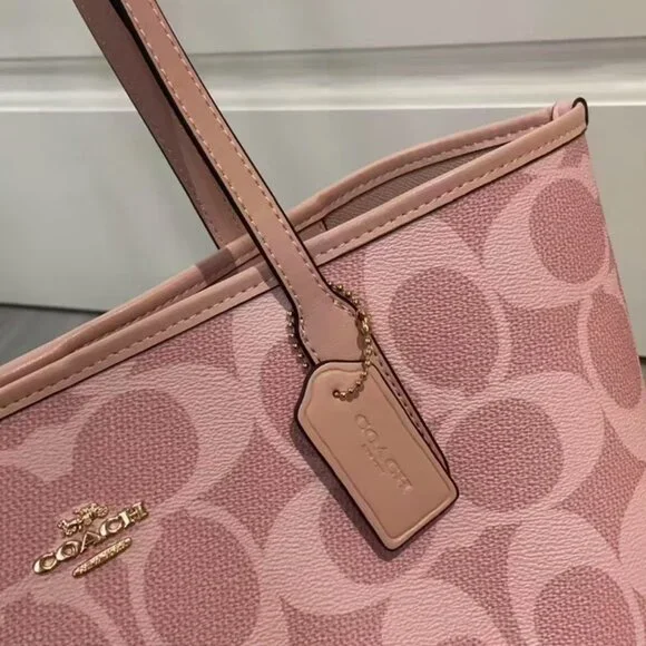 COACH City 33 Cherry Blossom Powder Tote Bag - Picture 6 of 7